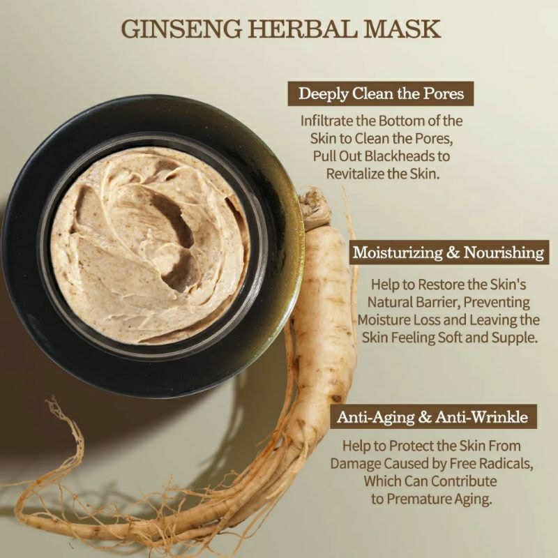 Masker Gingseng Herbal Original Segel by mami Louisse