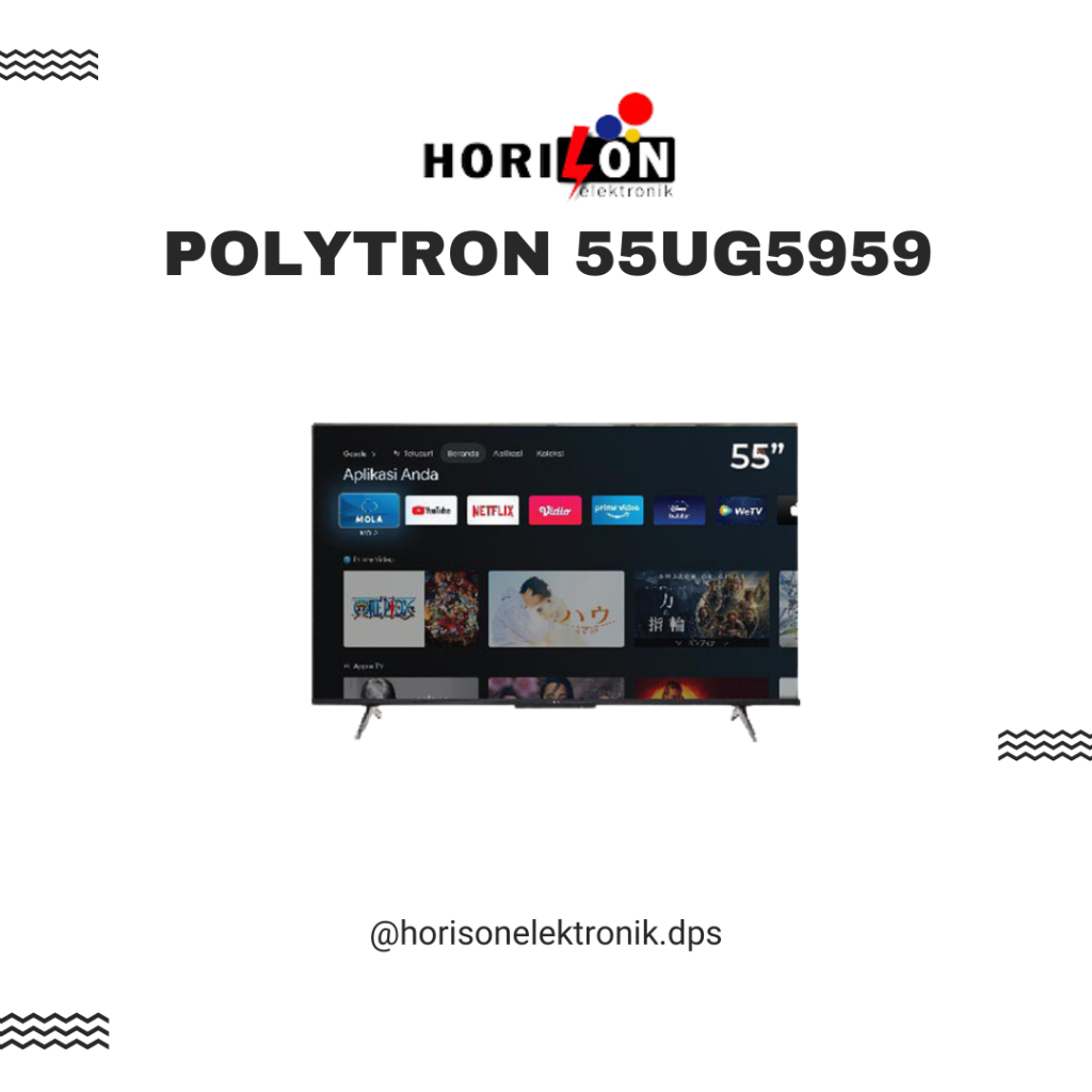 LED SMART GOOGLE TV POLYTRON 55 INCH PLD 55UG5959