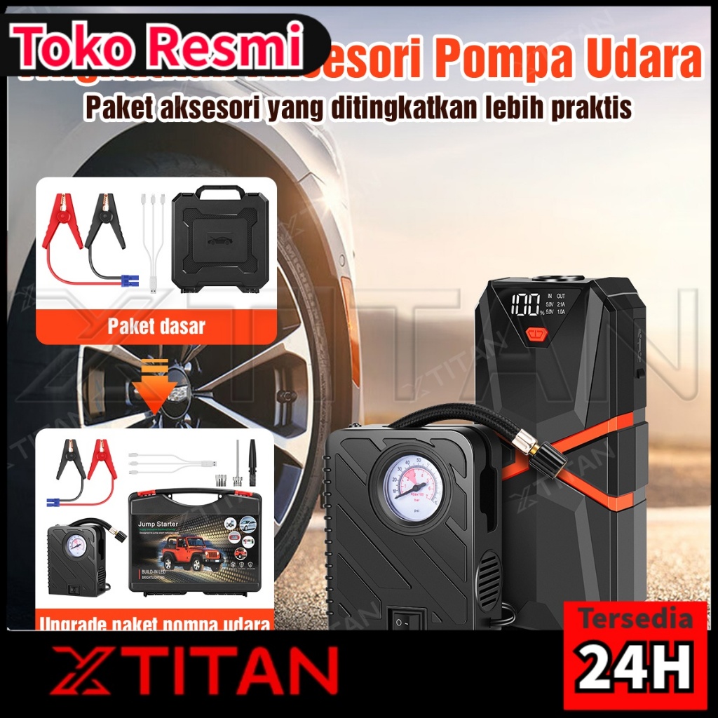 【Garansi 5 Tahun】 XTITAN 12V 128000MAH Jumper Mobil Powerbank Jumper Mobil Power Bank Jumper Mobil P
