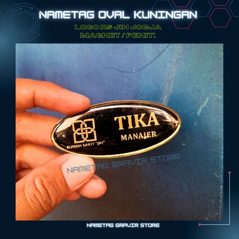 

Name Tag Nama Dada Nametag Grafir Kuningan Logo RS JIH