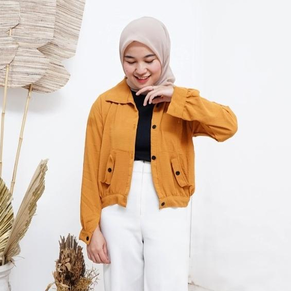 YOUR - Kemeja Outer Linen Premium | Atasan Outer Kemeja Jacket Kancing Wanita