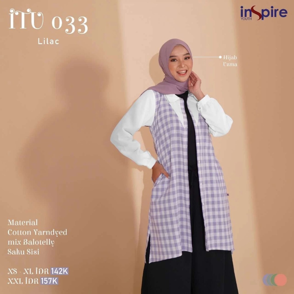 ITU 033 by Inspire, Tunik Inspire Nibras, Ori, Termurah, Diskon 30%