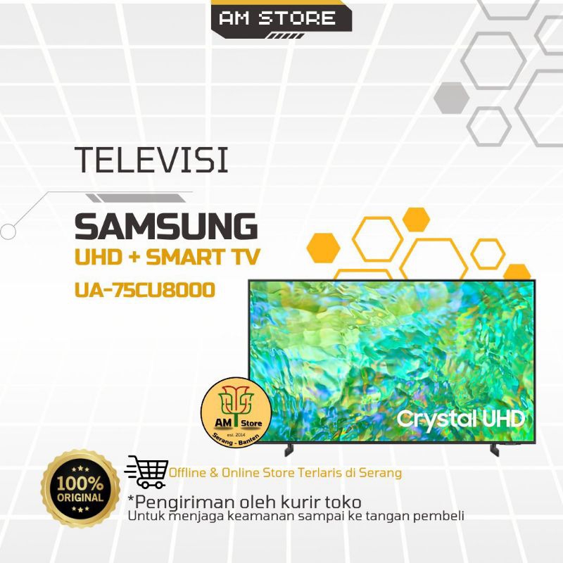 UHD + SMART TV SAMSUNG 75" UA 75CU8000