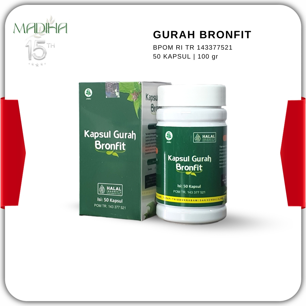 Kapsul Gurah Bronfit Naturafit Isi 50 Kapsul BPOM