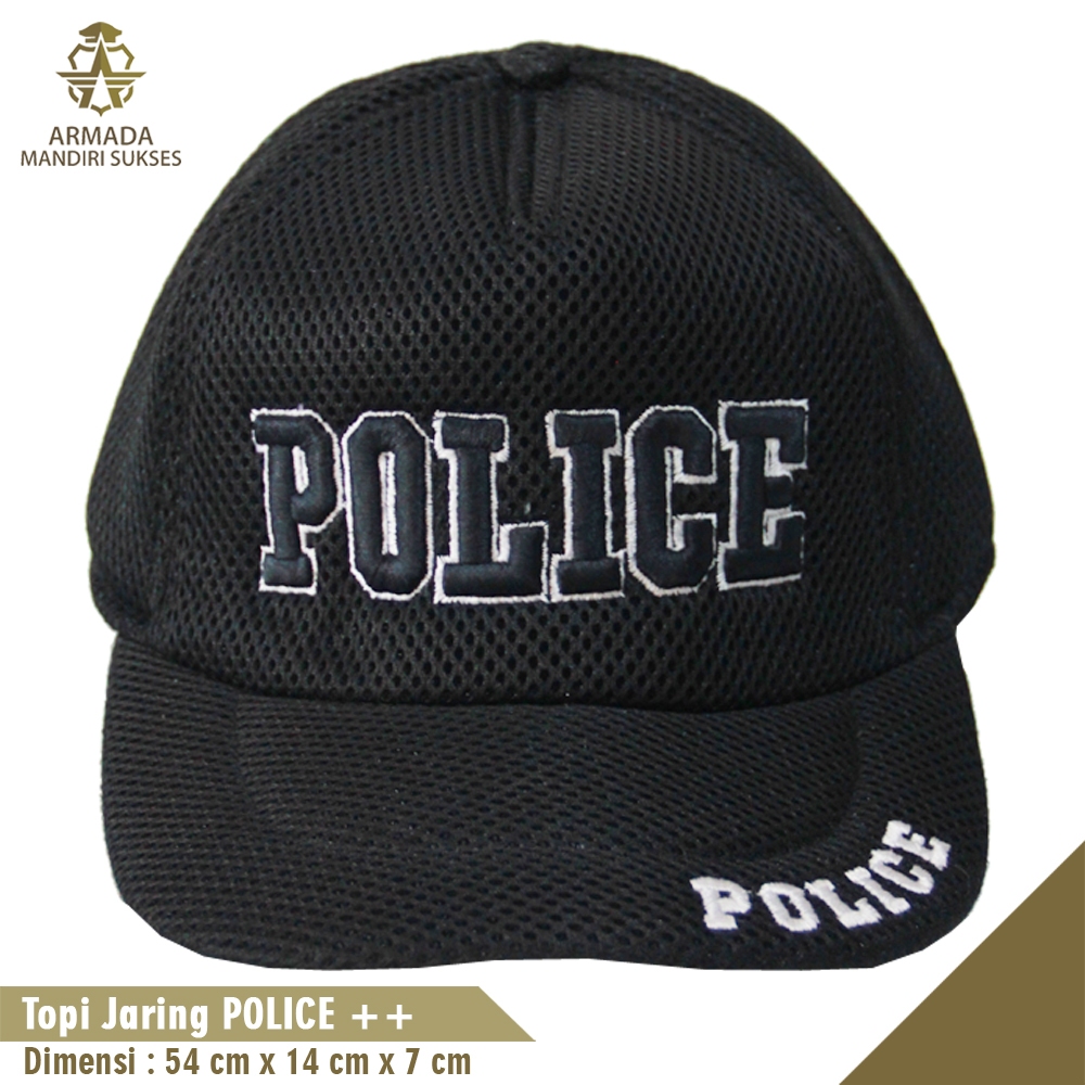 Topi Jaring Police - Topi Police Mesh