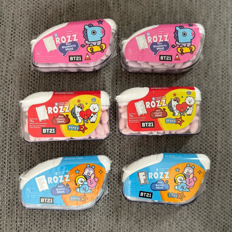 

Permen Bebas Gula Frozz Bt21/ Frozz x Bt21 Sugar Free Candy