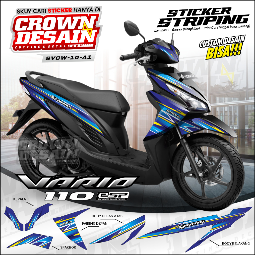 STRIPING VARIO 110 FI DESAIN MINIMALIS CONCEPT - DECAL STRIPING SEMIFULL LIS VARIO 110 FI ESP - SVCW