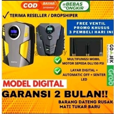 Pompa Angin Ban Mobil Elektrik Portabel Fullset Baru