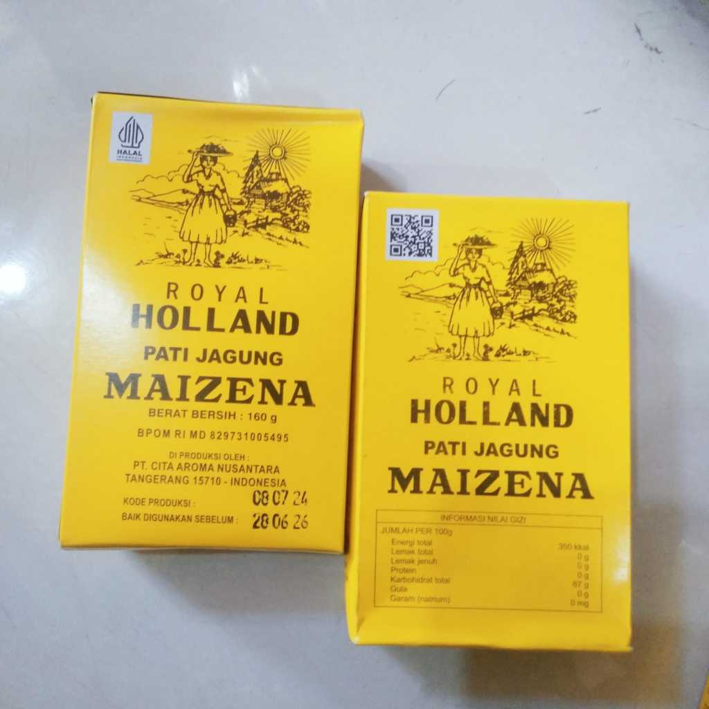 

Royal Holland Maizena 160gr / Tepung Maizena kotak kecil Cornstarch 160gr box kuning Pengental kuah