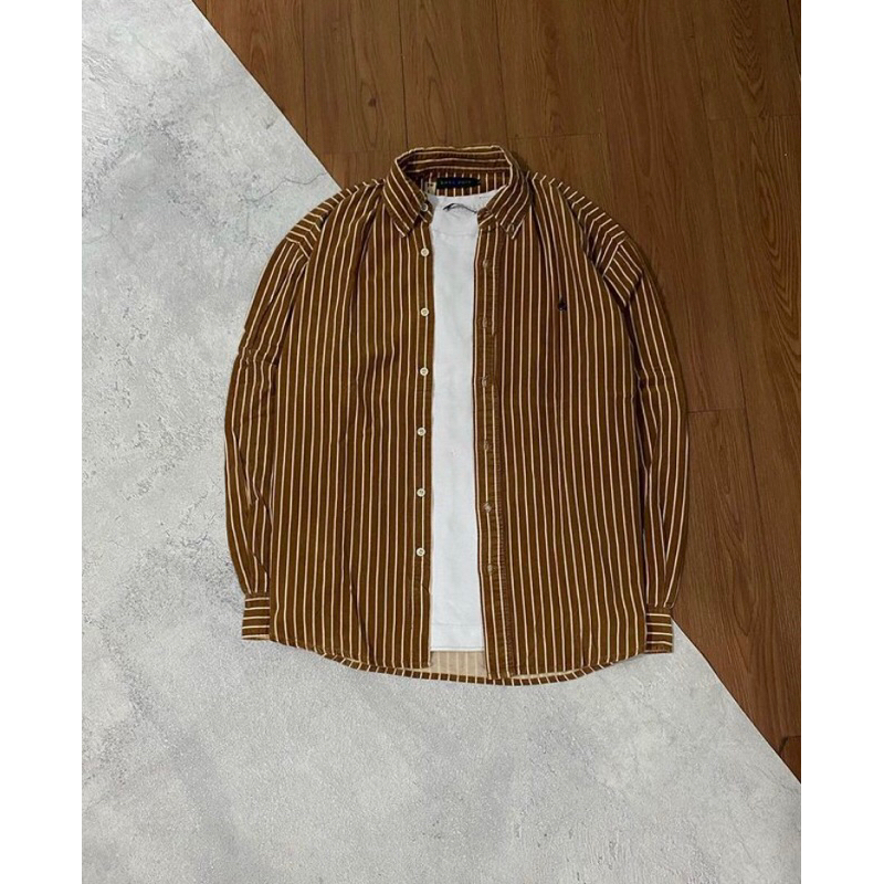 CORDUROY STRIPE CLASSIC SHIRT BU BEAN POLE KEMEJA STRIPE CLASSIC BY BEAN POLE