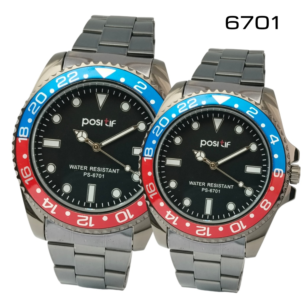 Positif  6701 Jam Tangan Sporty Couple Original 100% Mesin & Baterai Ori Jepang