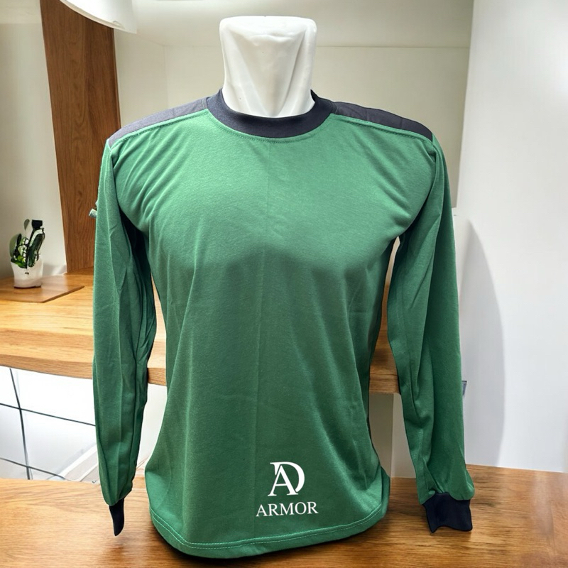 Kaos penembak polos Hijau army muda terang kaos deker polos lapangan training tactical hijau army mu