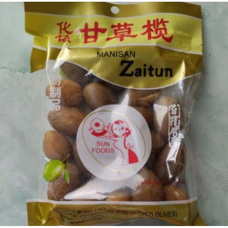Manisan buah zaitun tanpa biji