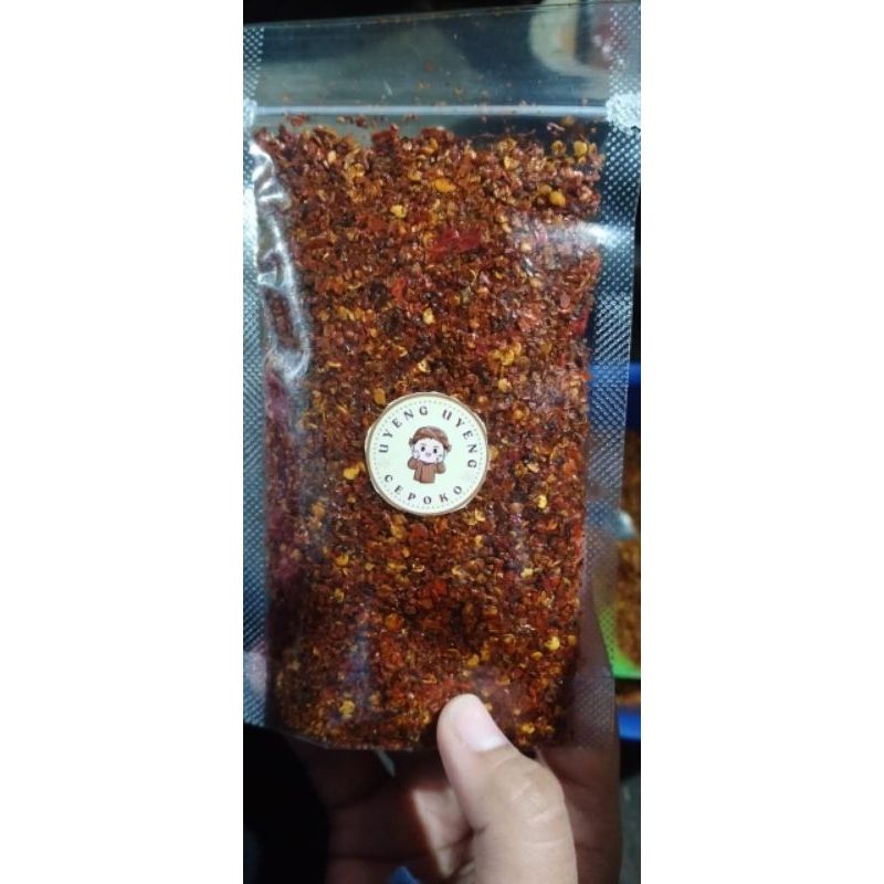 

cabai bubuk kasar/ cabai bubuk bon cabe/ sambal Rabuk khas temanggung