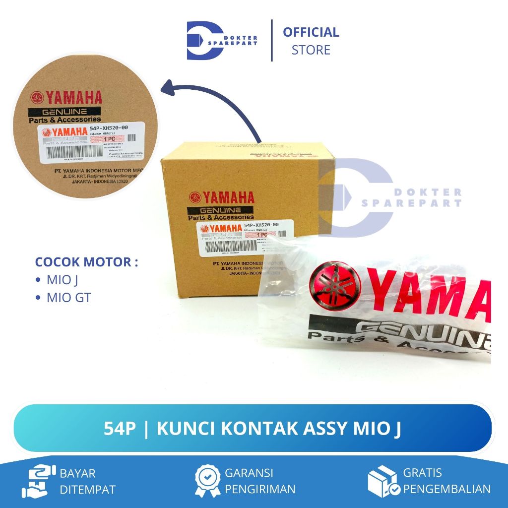 54P KUNCI KONTAK ASSY KEY SATU SET + KUNCI JOK MOTOR MIO J / MIO / MIO GT
