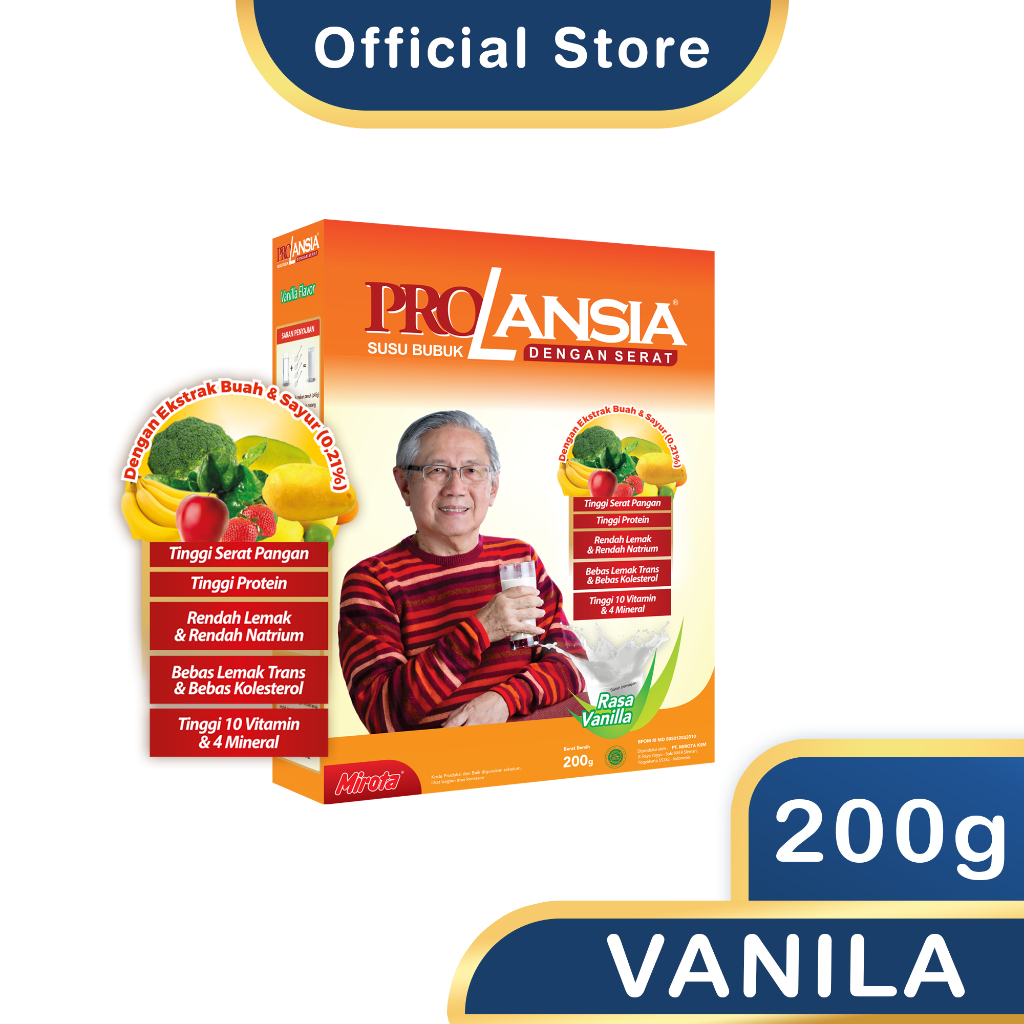 

PROLANSIA Vanila Susu Lansia 200 Gram (Nutrition for Elderly)