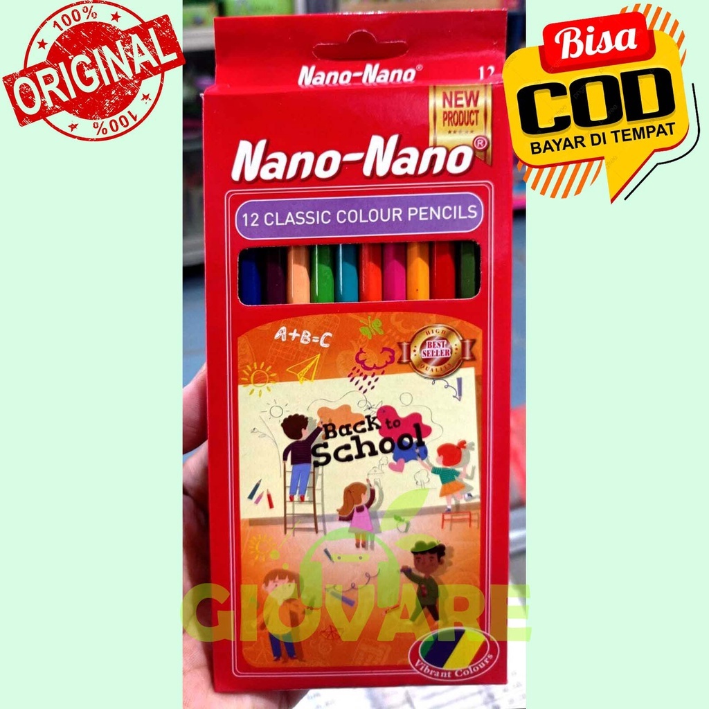 

PENSIL WARNA PANJANG 12 WARNA TERBARU | PENSIL WARNA NANO NANO NN-3232 ORIGINAL COCOK UNTUK TK DAN PAUD