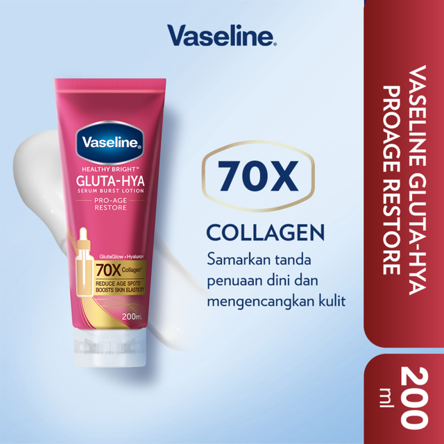 VASELINE GLUTA-HYA PRO AGE RESTORE 70X COLLAGEN 200ML