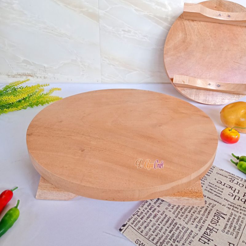 L-AYUCRAFT Talenan kaki bulat kayu mahoni