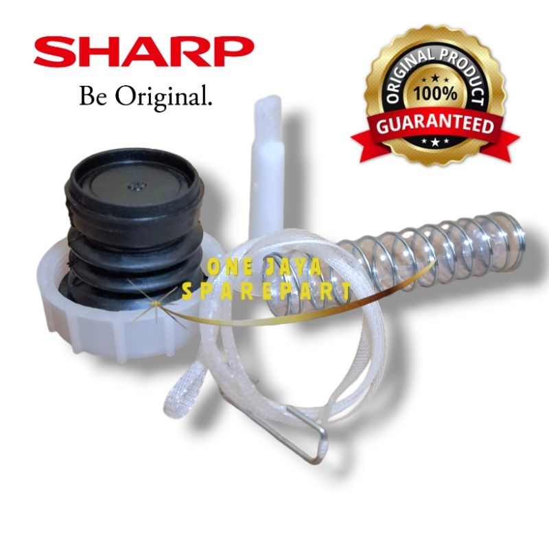 Seal Sil Karet Sharp + Tutup Pembuangan Mesin Cuci Sharp 2 Tabung 1 Set