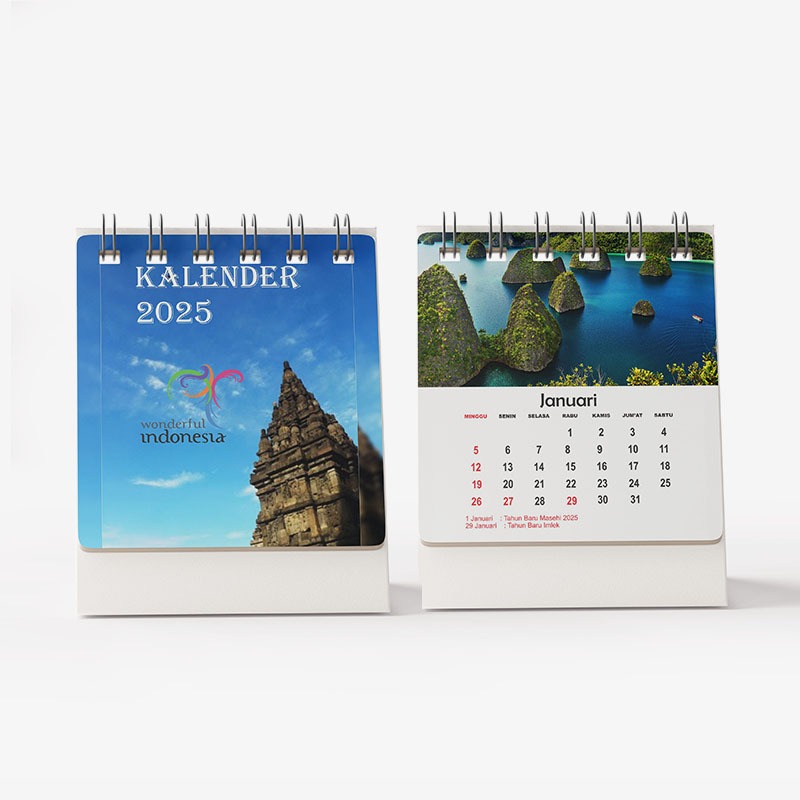 

KALENDER MEJA 2025 VISIT INDONESIA (BISA CUSTOM FOTO)