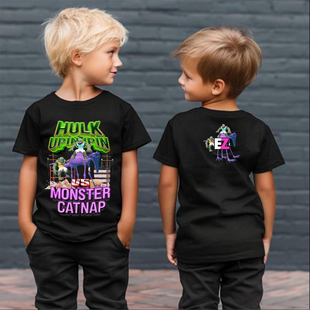 Kaos Hulk Upin Ipin VS Monster Catnap