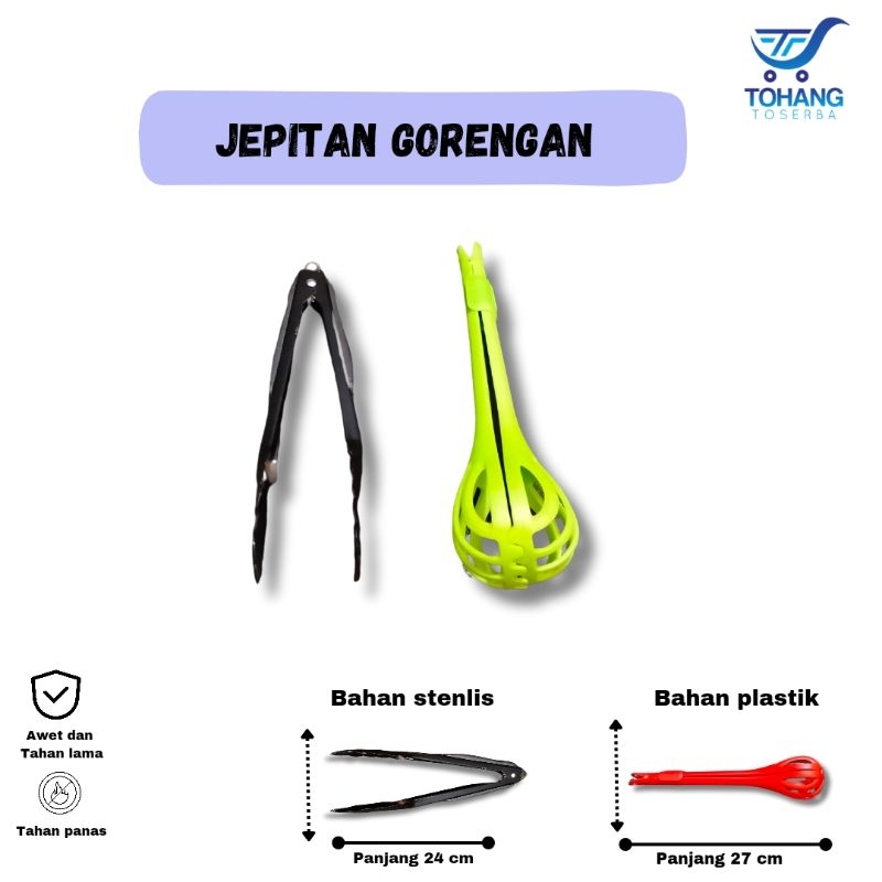 Capitan gorengan , jepitan penggorengan plastik , Capitan kue stenlies