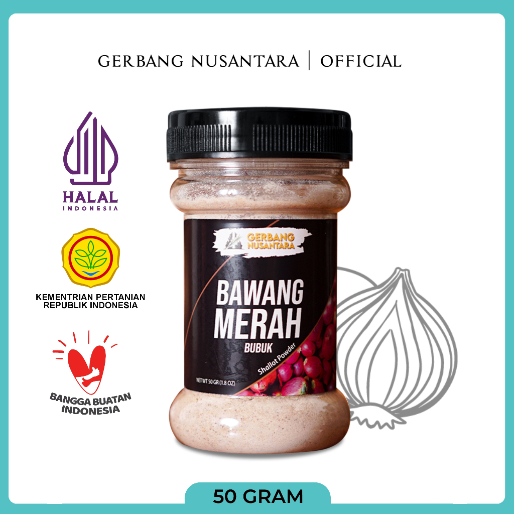 

Gerbang Nusantara - Bawang Merah Bubuk Bumbu Masak Dapur Rempah 50gr