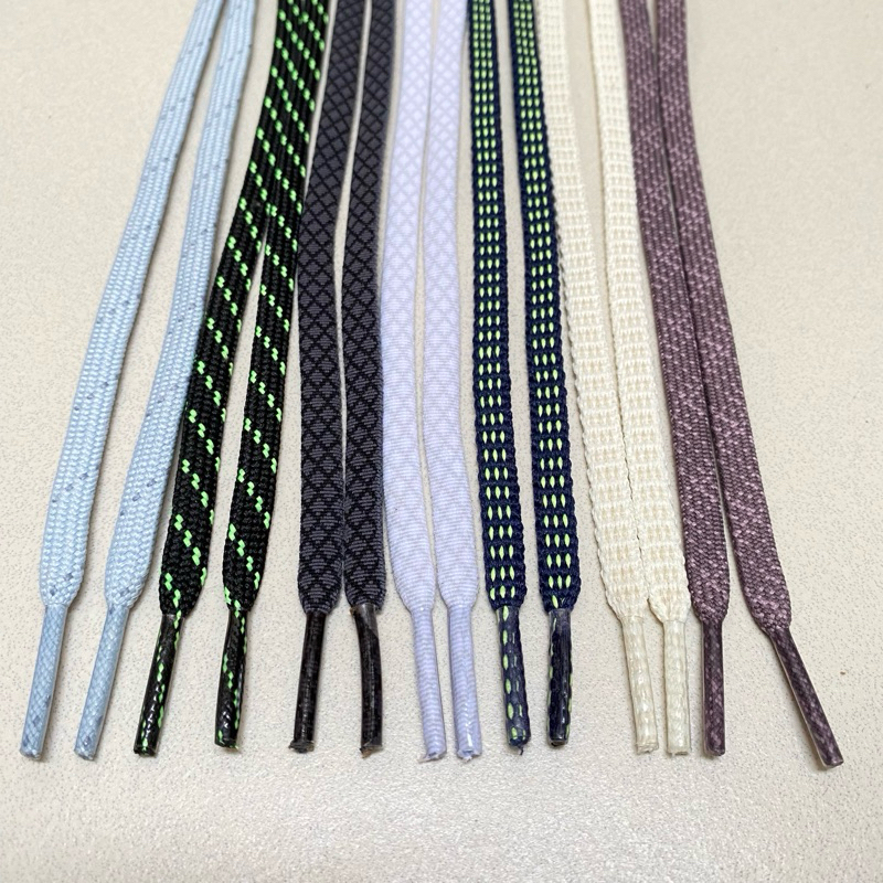 shoelaces flat polyester,tali sepatu flat motif lbr 6 mm,tali sepatu sneaker,tali sepatu futsal