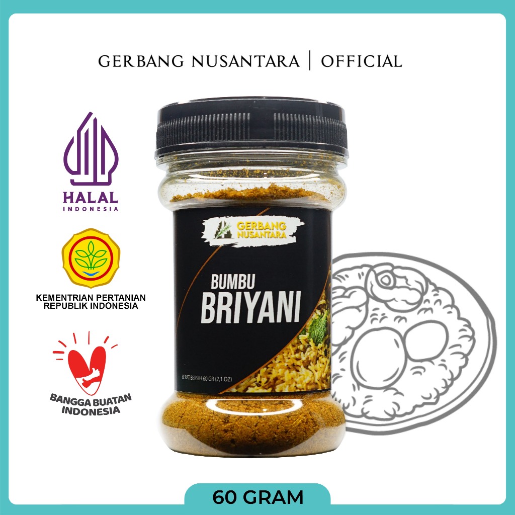 

Gerbang Nusantara - Briyani Bubuk Bumbu Masak Dapur Rempah 60gr
