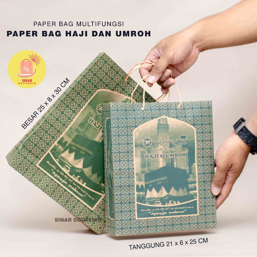 

PAPER BAG TAS KERTAS SOUVENIR HAJI & UMROH PREMIUM