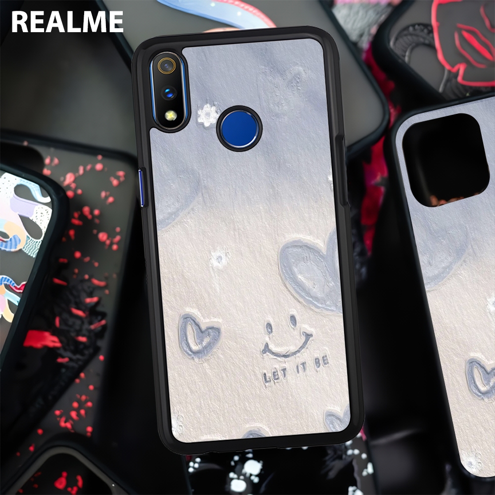 Case Glossy [2D] Realme 3 5 6 7 8 8i 9 10 Pro - Case Silikon Realme 3 - Cassing Handphone Realme 3