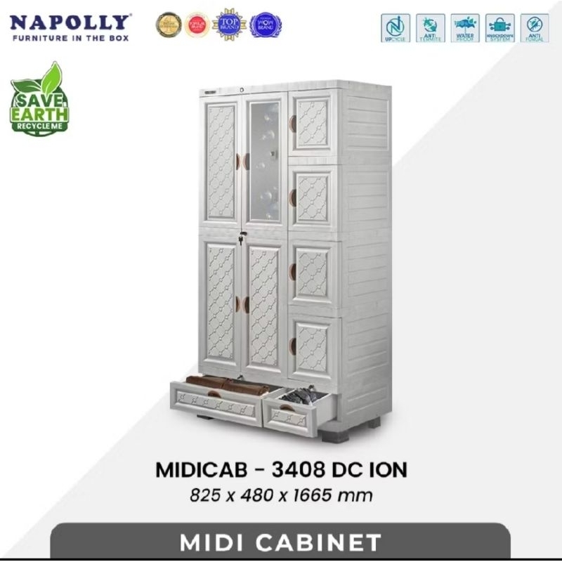 lemari baju 3pintu lemari pakaian 3pintu lemari plastik napoly lemari baju plastik murah