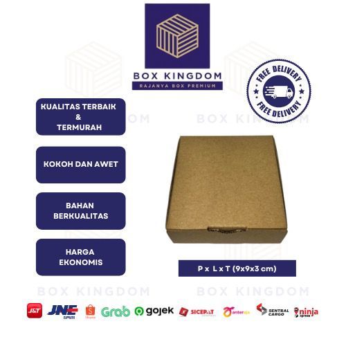 

Kotak Kardus Ukuran(P X L X T) 9cm x 9cm x 3cm cm Die Cut