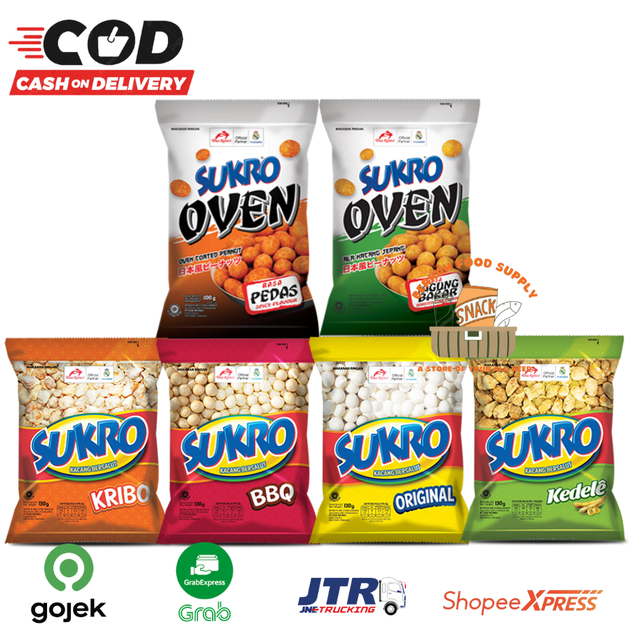 

[ BERKAH ] Sukro Dua Kelinci Renceng isi 10 x 17gr Kacang Sukro Oven Sukro Rasa Original BBQ Kribo Kedele Jagung Bakar Pedas