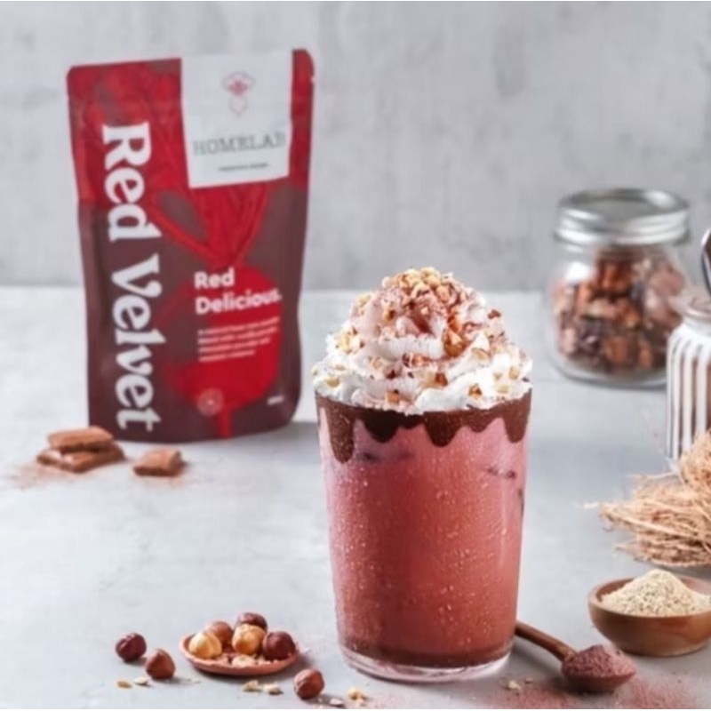 

HOMELAB | RED VELVET latte - 200gr | Bubuk Minuman Premium