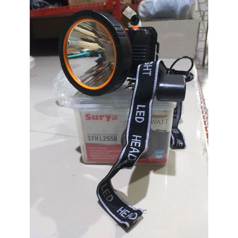 SENTER KEPALA SURYA 25 WATT SYH L255R | CAHAYA PUTIH (WATERPROOF) SENTER KEPALA CAS 25 WATT