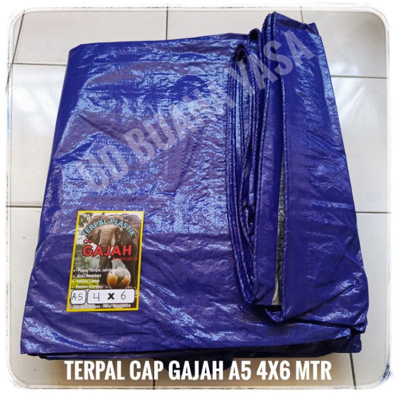 Terpal cap gajah  A5 4X6 Meter original