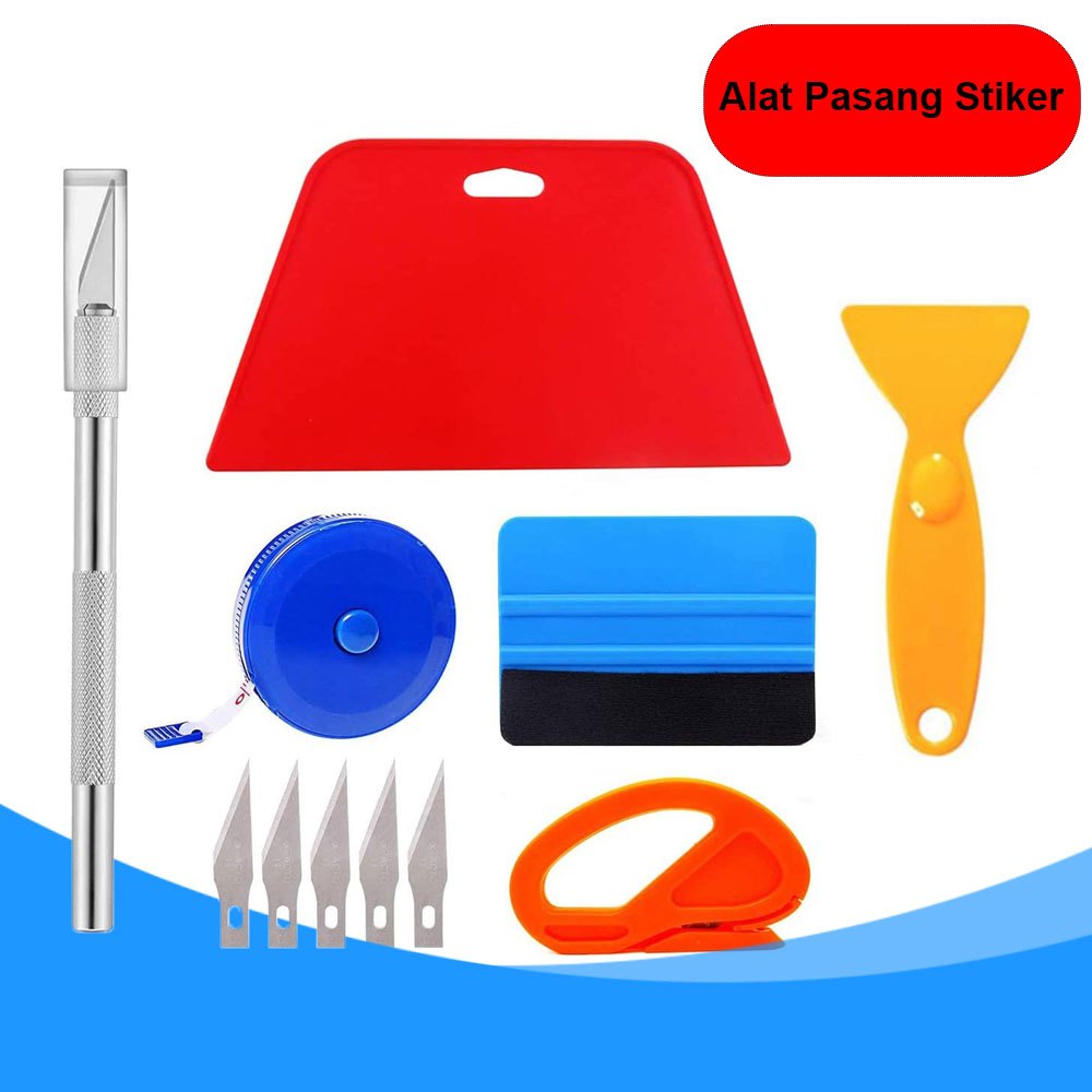 

Alat Pasang Stiker Wrap Vinyl Kaca Film Scrapper Spatula 11 PCS