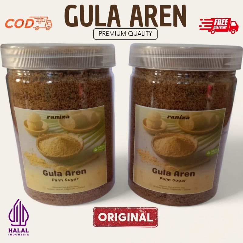 

Gula Aren Semut Kering Organik Kemasan Toples 800ml Raniza