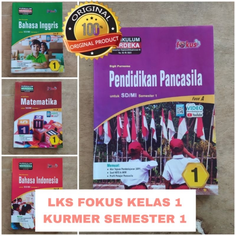 Buku LKS FOKUS kelas 1 SD Semester 1 kurikulum merdeka