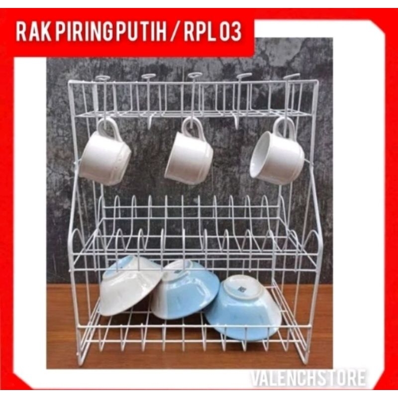 Rak piring gelas Bahan Besi Tebal serbaguna
