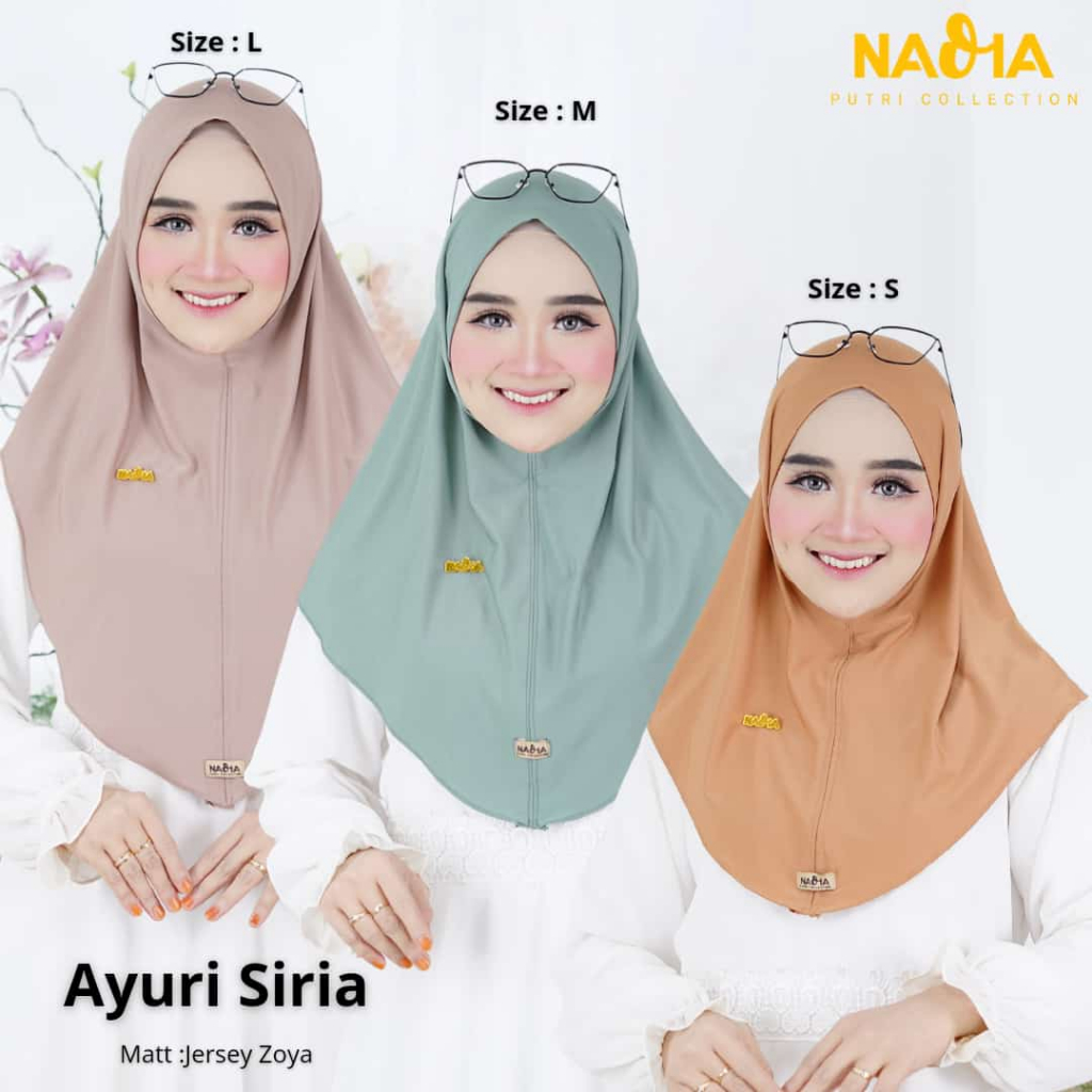 Nadia hijab instan bergo daily Ayuri Siria