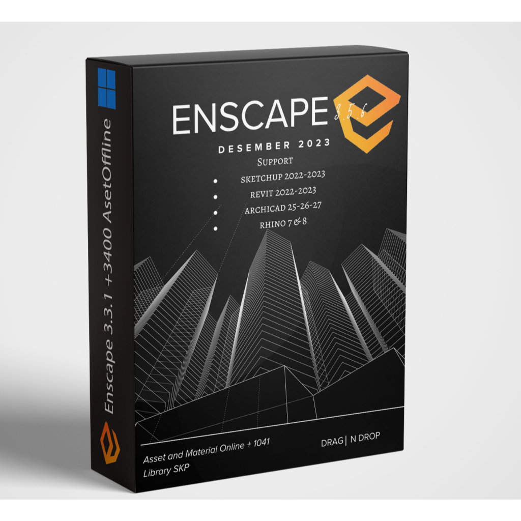 Enscape 4.1 (Updated) Full Pro+Material +Asset Library+ Tutorial Install