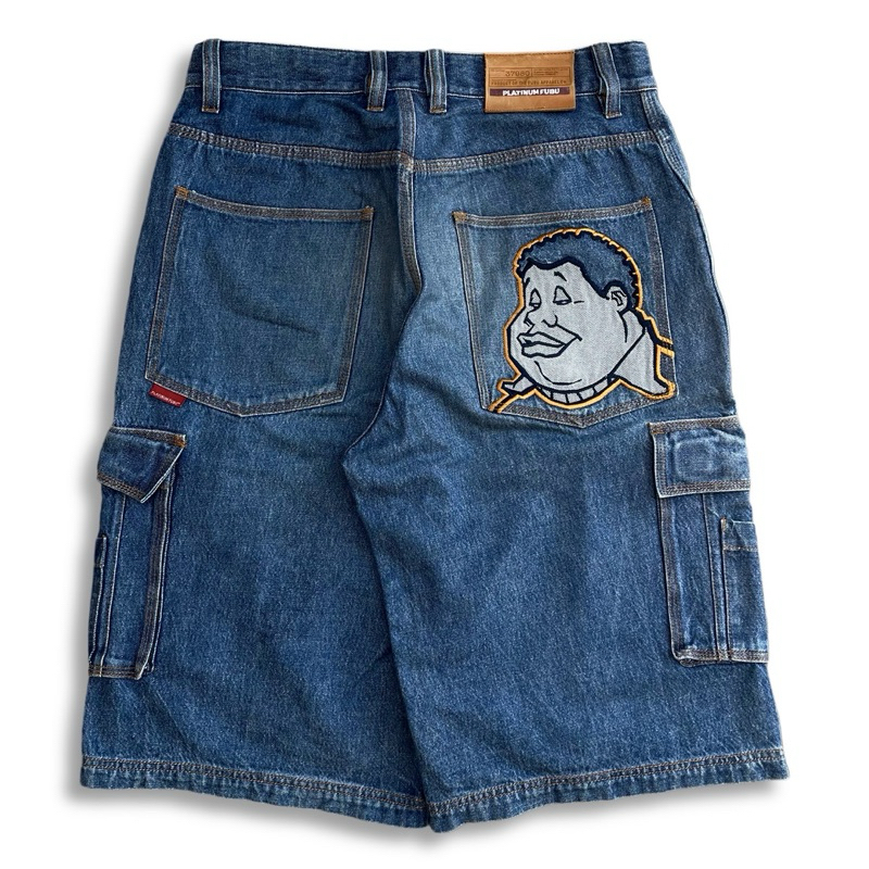 JORTS FUBU PLANITUM - PLATINUM FUBU - CELANA PENDEK CARGO - PRELOVED CELANA CARGO - JORTS VINTAGE - 