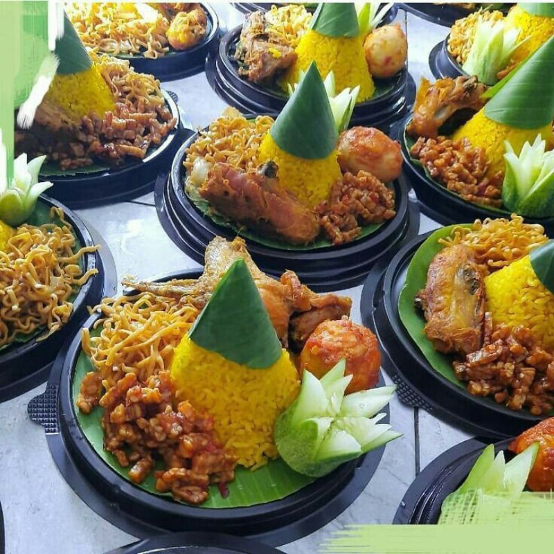 

tumpeng nasi mini kemasan 15cm bisa request isian