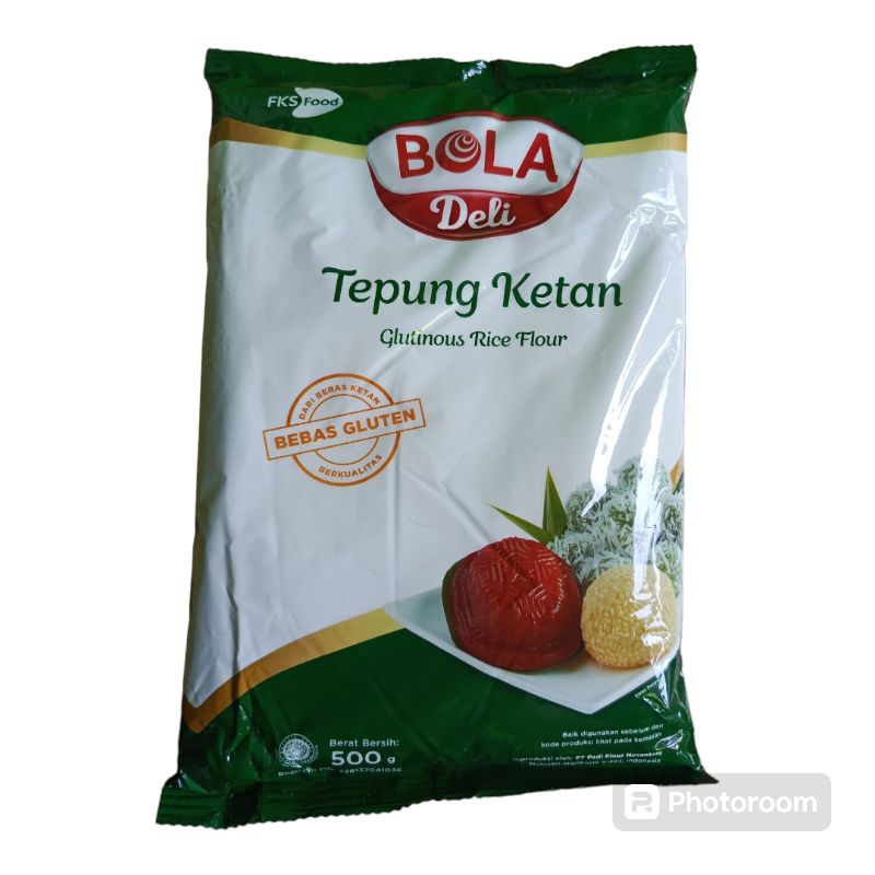 

Tepung Ketan Putih Bola Deli 500 gram Bebas Gluten