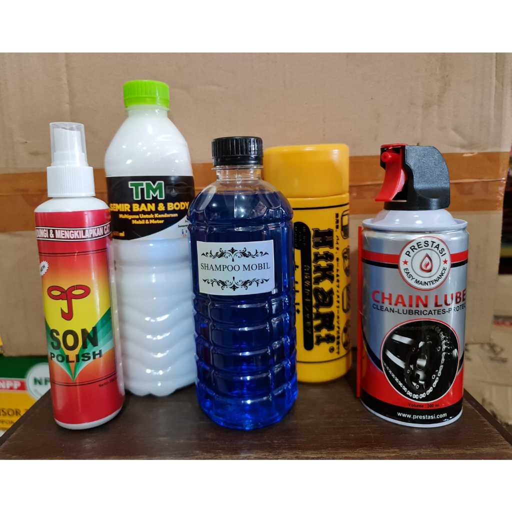 PAKET BERSIH-BERSIH MOBIL DAN SEPEDA MOTOR (UNTUK MENCUCI, MENGKILAPKAN, MEMBERSIHKAN) TERDIRI DARI 