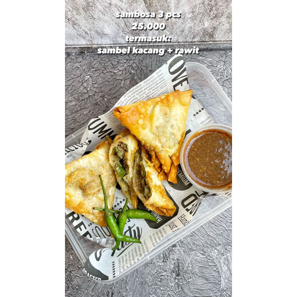 

Sambosa - Ready To Eat - 3 pcs - Ready Setiap Hari