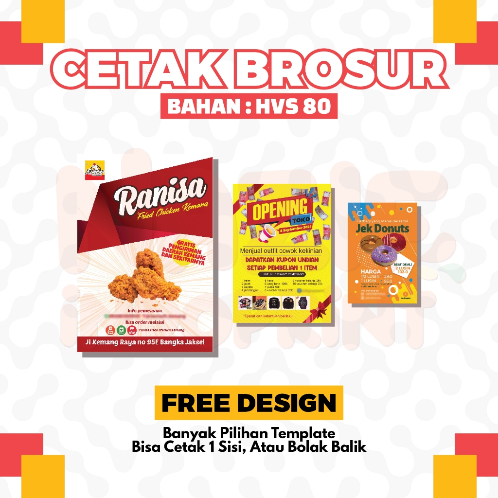 

Custom Brosur 1 Sisi dan 2 Sisi / Brosur Promosi All Ukuran / Brosur Ukuran A5, A6, dan A7